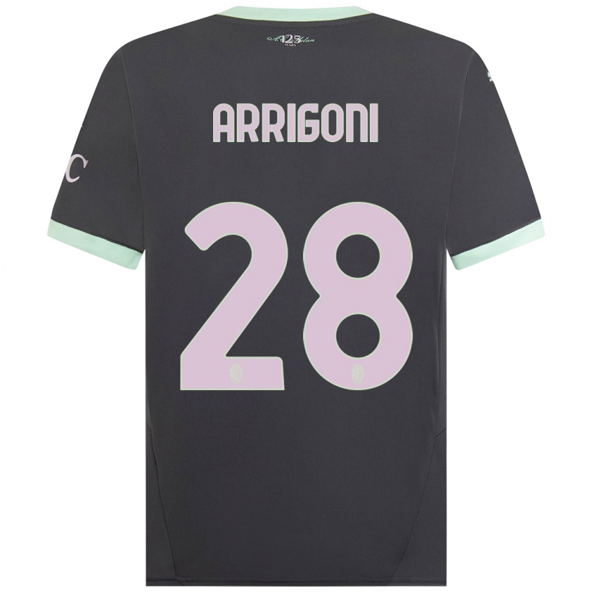 Mujer Camiseta Giorgia Arrigoni #28 Gris Equipación Tercera 2024/25 La Camisa Perú