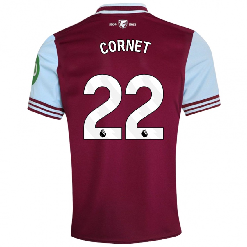 Niño Camiseta Maxwel Cornet #22 Rojo Oscuro 1ª Equipación 2024/25 La Camisa Perú