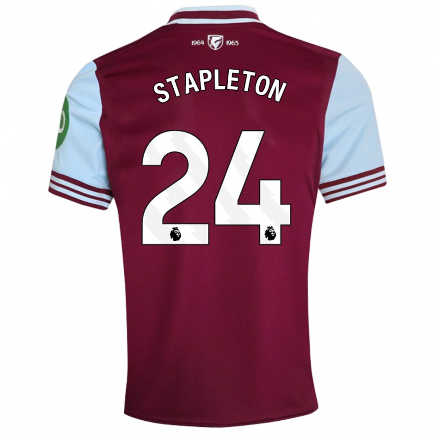 Niño Camiseta Jessie Stapleton #24 Rojo Oscuro 1ª Equipación 2024/25 La Camisa Perú