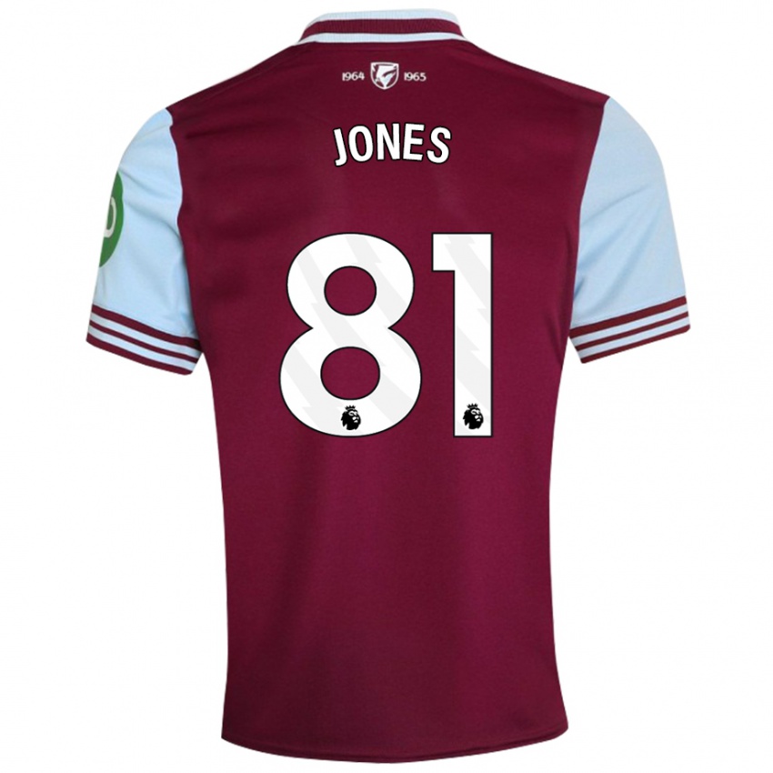 Niño Camiseta Liam Jones #81 Rojo Oscuro 1ª Equipación 2024/25 La Camisa Perú