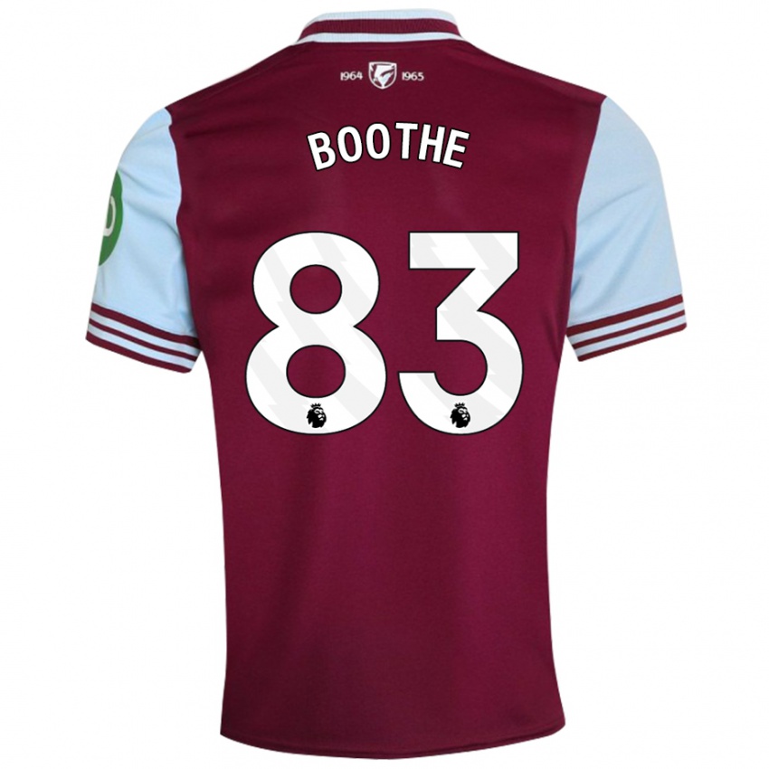 Niño Camiseta Sebastian Boothe #83 Rojo Oscuro 1ª Equipación 2024/25 La Camisa Perú