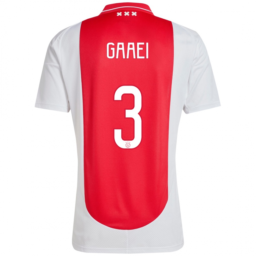 Niño Camiseta Anton Gaaei #3 Rojo Blanco 1ª Equipación 2024/25 La Camisa Perú