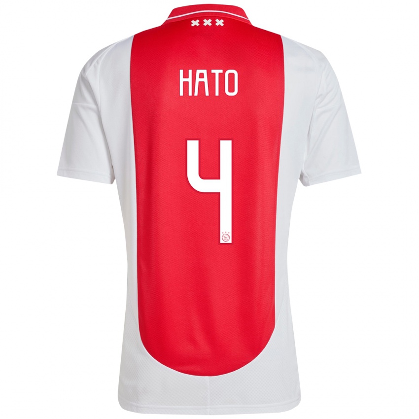 Niño Camiseta Jorrel Hato #4 Rojo Blanco 1ª Equipación 2024/25 La Camisa Perú