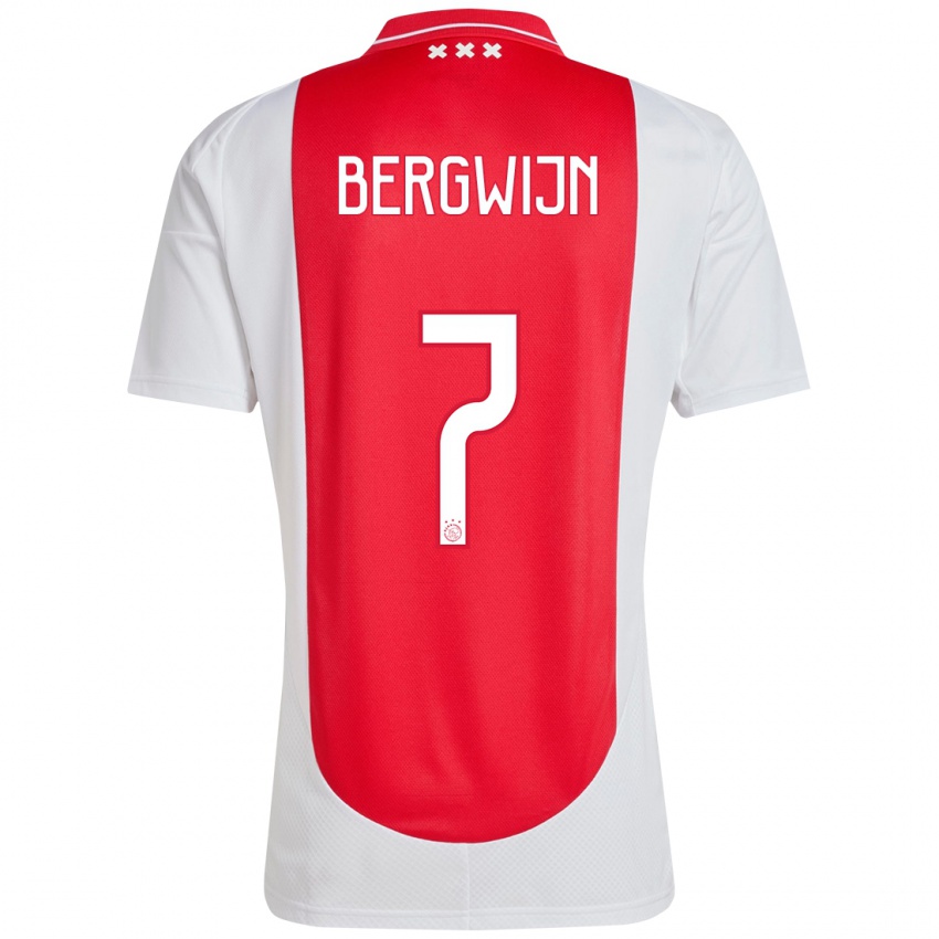 Niño Camiseta Steven Bergwijn #7 Rojo Blanco 1ª Equipación 2024/25 La Camisa Perú