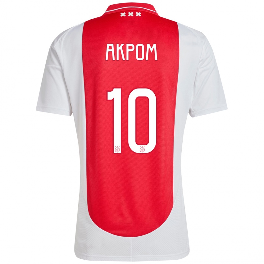 Niño Camiseta Chuba Akpom #10 Rojo Blanco 1ª Equipación 2024/25 La Camisa Perú