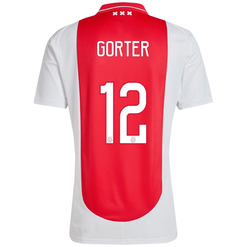 Niño Camiseta Jay Gorter #12 Rojo Blanco 1ª Equipación 2024/25 La Camisa Perú