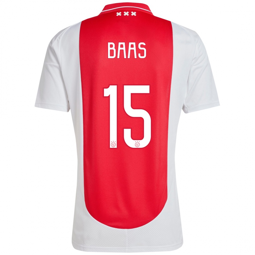 Niño Camiseta Youri Baas #15 Rojo Blanco 1ª Equipación 2024/25 La Camisa Perú