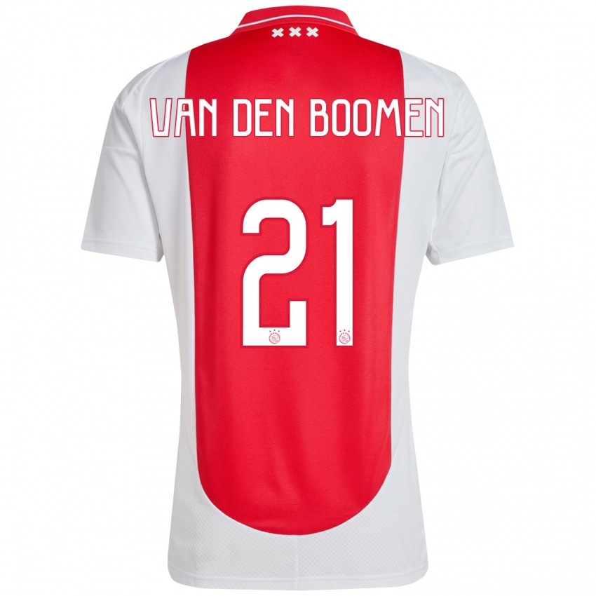 Niño Camiseta Branco Van Den Boomen #21 Rojo Blanco 1ª Equipación 2024/25 La Camisa Perú