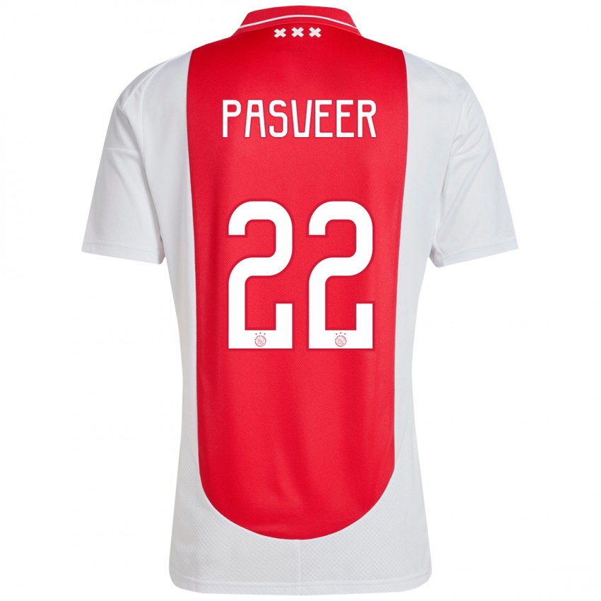 Niño Camiseta Remko Pasveer #22 Rojo Blanco 1ª Equipación 2024/25 La Camisa Perú