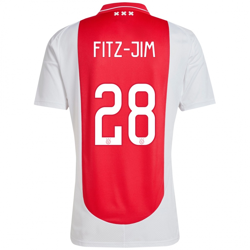 Niño Camiseta Kian Fitz-Jim #28 Rojo Blanco 1ª Equipación 2024/25 La Camisa Perú