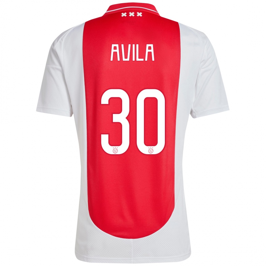 Niño Camiseta Gastón Ávila #30 Rojo Blanco 1ª Equipación 2024/25 La Camisa Perú