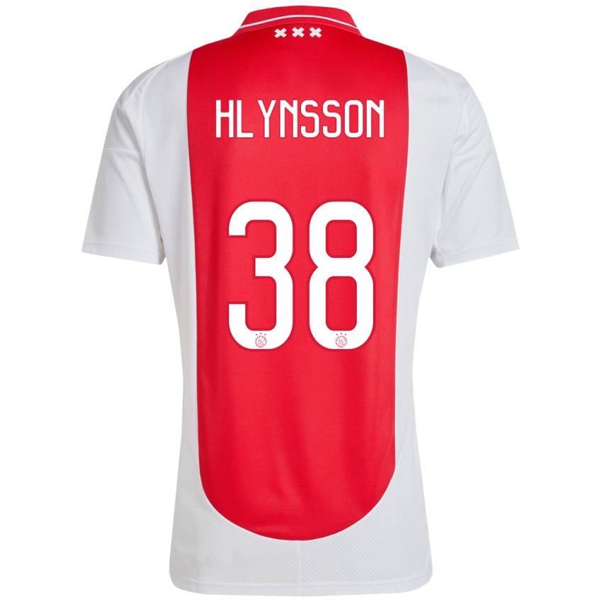 Niño Camiseta Kristian Hlynsson #38 Rojo Blanco 1ª Equipación 2024/25 La Camisa Perú