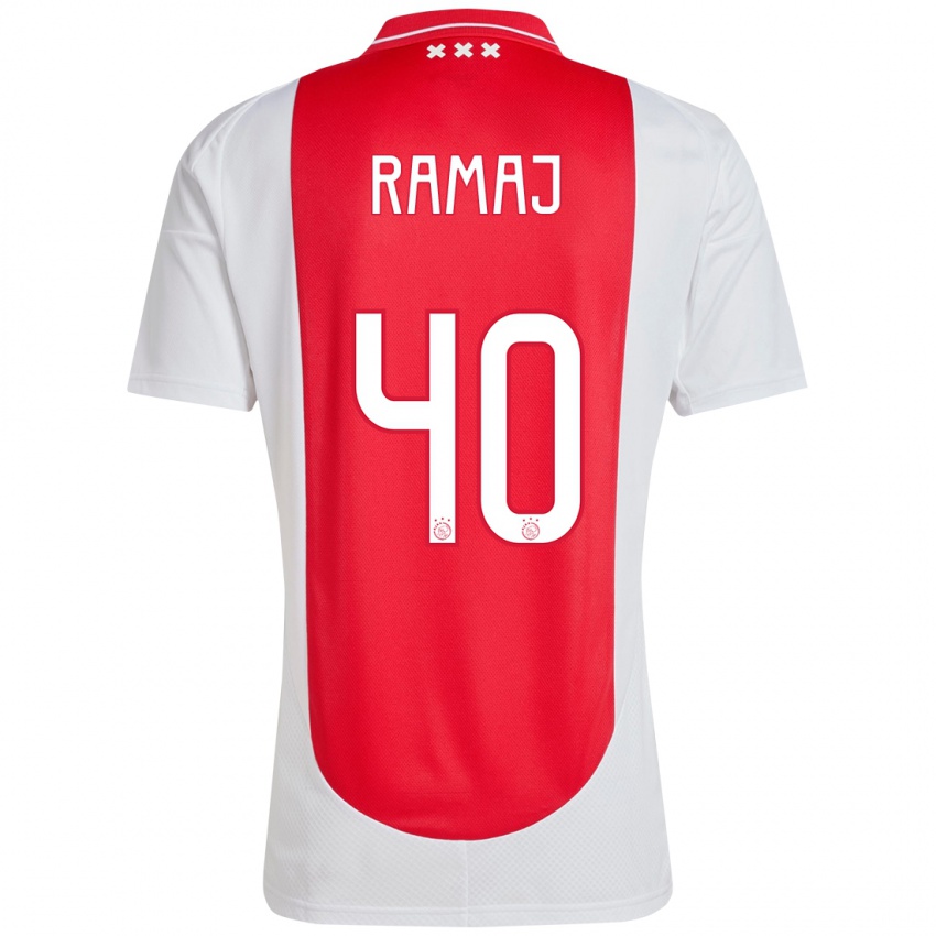 Niño Camiseta Diant Ramaj #40 Rojo Blanco 1ª Equipación 2024/25 La Camisa Perú