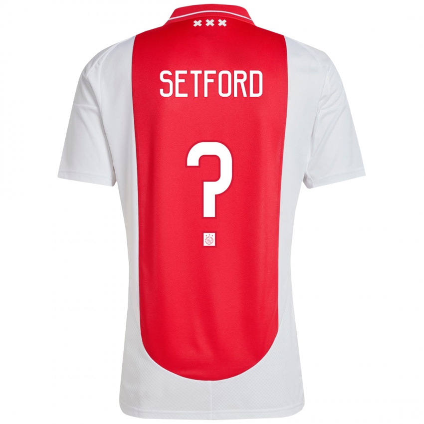 Niño Camiseta Charlie Setford #0 Rojo Blanco 1ª Equipación 2024/25 La Camisa Perú