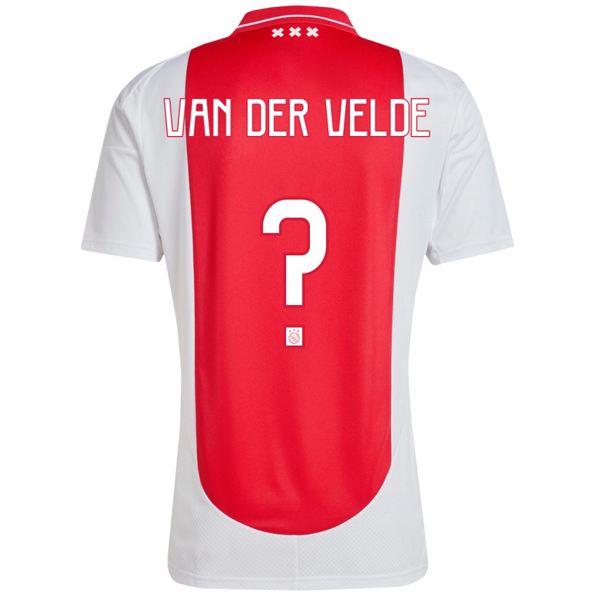 Niño Camiseta Valentijn Van Der Velde #0 Rojo Blanco 1ª Equipación 2024/25 La Camisa Perú