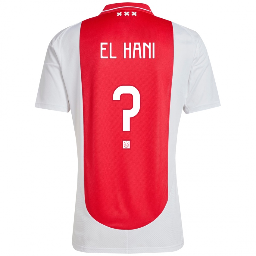 Niño Camiseta Aymean El Hani #0 Rojo Blanco 1ª Equipación 2024/25 La Camisa Perú