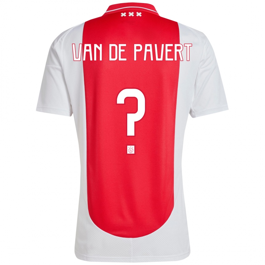 Niño Camiseta Ryan Van De Pavert #0 Rojo Blanco 1ª Equipación 2024/25 La Camisa Perú