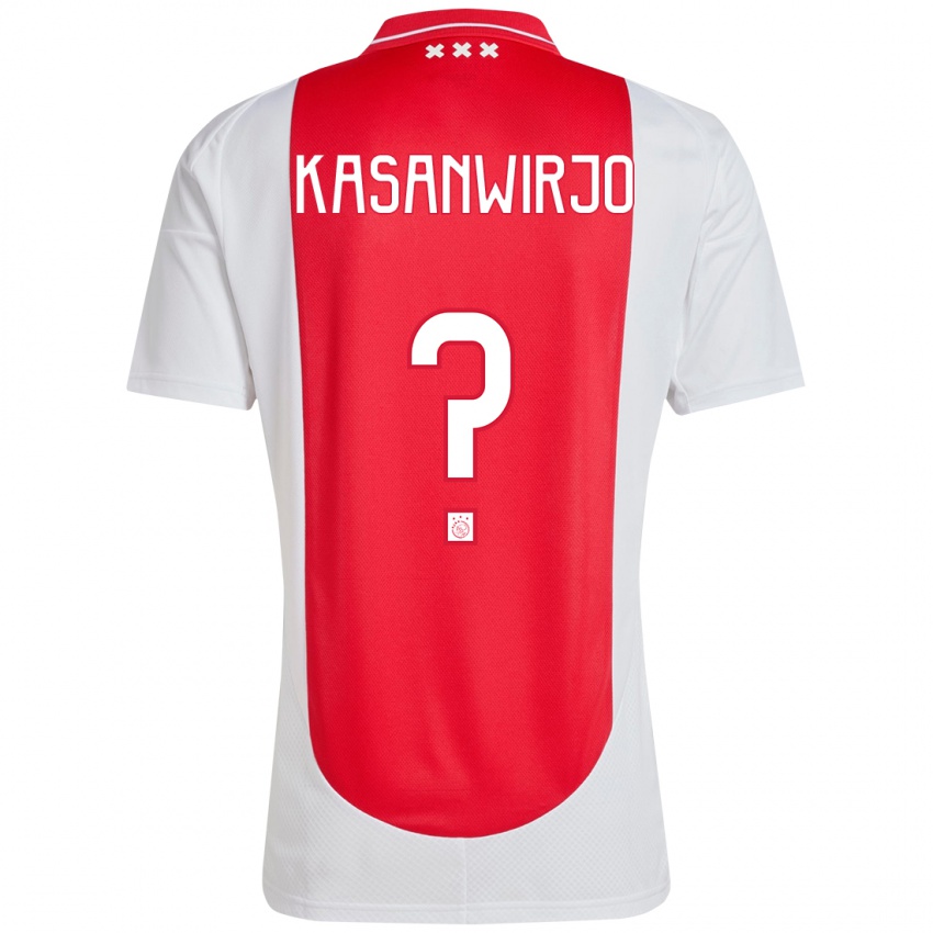 Niño Camiseta Kennynho Kasanwirjo #0 Rojo Blanco 1ª Equipación 2024/25 La Camisa Perú