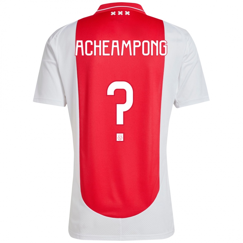 Niño Camiseta Levi Acheampong #0 Rojo Blanco 1ª Equipación 2024/25 La Camisa Perú