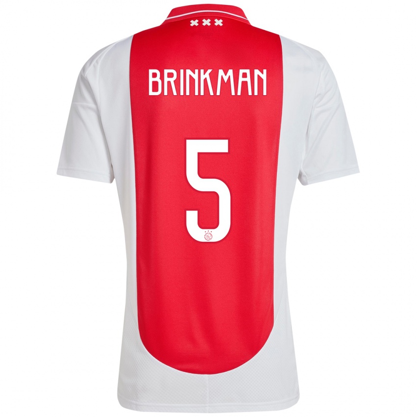 Niño Camiseta Tim Brinkman #5 Rojo Blanco 1ª Equipación 2024/25 La Camisa Perú