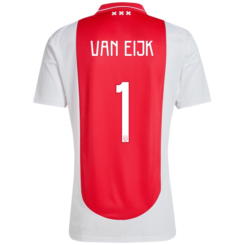 Niño Camiseta Regina Van Eijk #1 Rojo Blanco 1ª Equipación 2024/25 La Camisa Perú