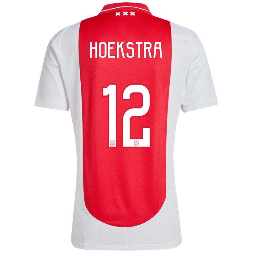 Niño Camiseta Isabelle Hoekstra #12 Rojo Blanco 1ª Equipación 2024/25 La Camisa Perú