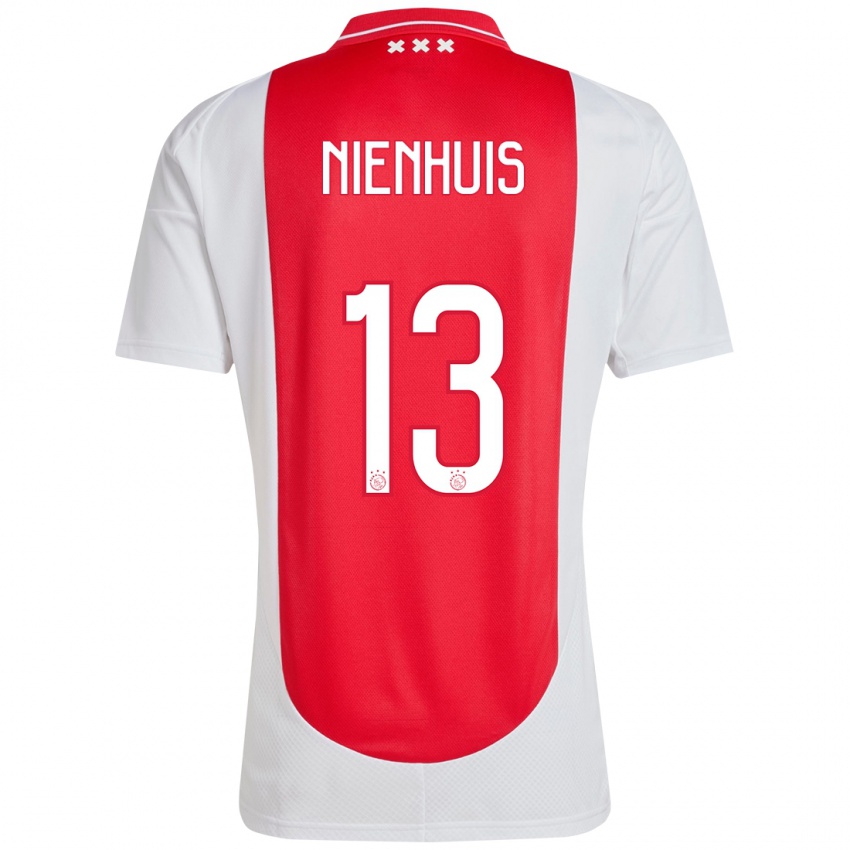 Niño Camiseta Lois Niënhuis #13 Rojo Blanco 1ª Equipación 2024/25 La Camisa Perú