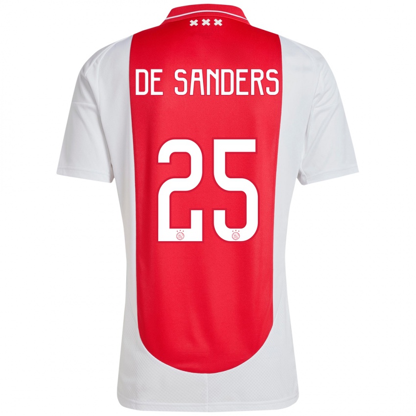 Niño Camiseta Kay-Lee De Sanders #25 Rojo Blanco 1ª Equipación 2024/25 La Camisa Perú