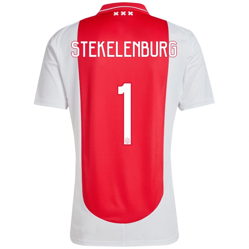 Niño Camiseta Maarten Stekelenburg #1 Rojo Blanco 1ª Equipación 2024/25 La Camisa Perú