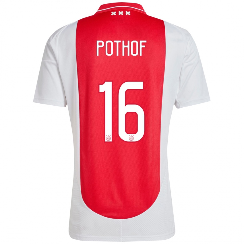 Niño Camiseta Isa Pothof #16 Rojo Blanco 1ª Equipación 2024/25 La Camisa Perú