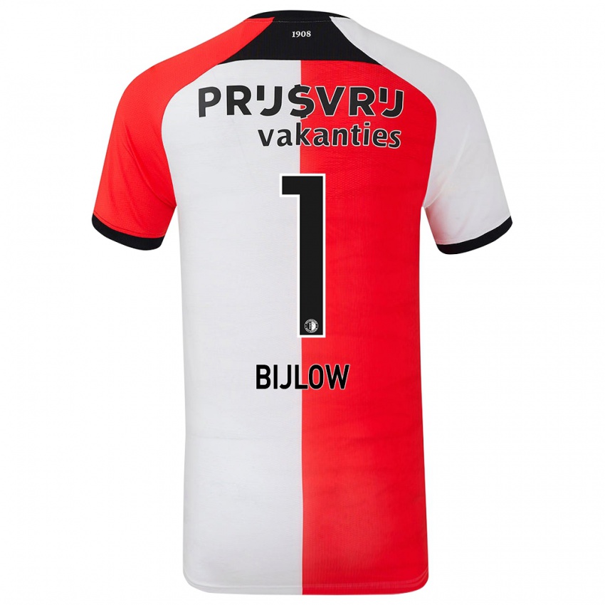 Niño Camiseta Justin Bijlow #1 Rojo Blanco 1ª Equipación 2024/25 La Camisa Perú