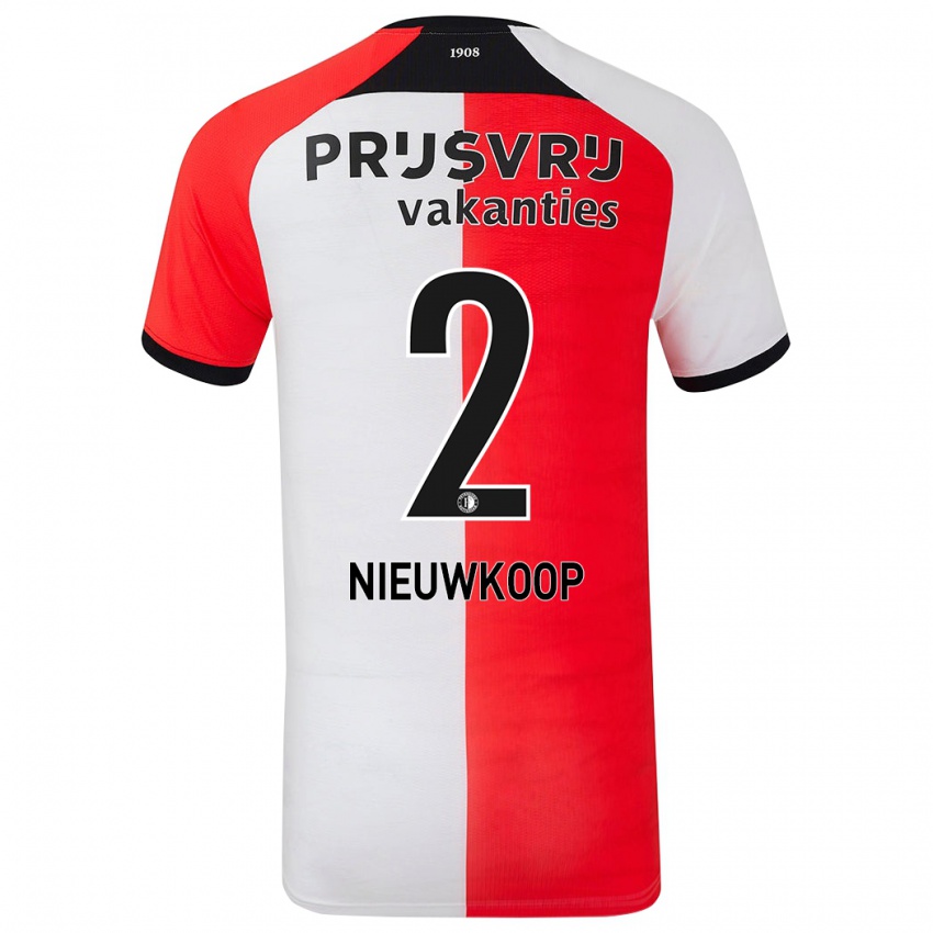 Niño Camiseta Bart Nieuwkoop #2 Rojo Blanco 1ª Equipación 2024/25 La Camisa Perú