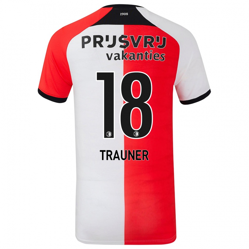 Niño Camiseta Gernot Trauner #18 Rojo Blanco 1ª Equipación 2024/25 La Camisa Perú