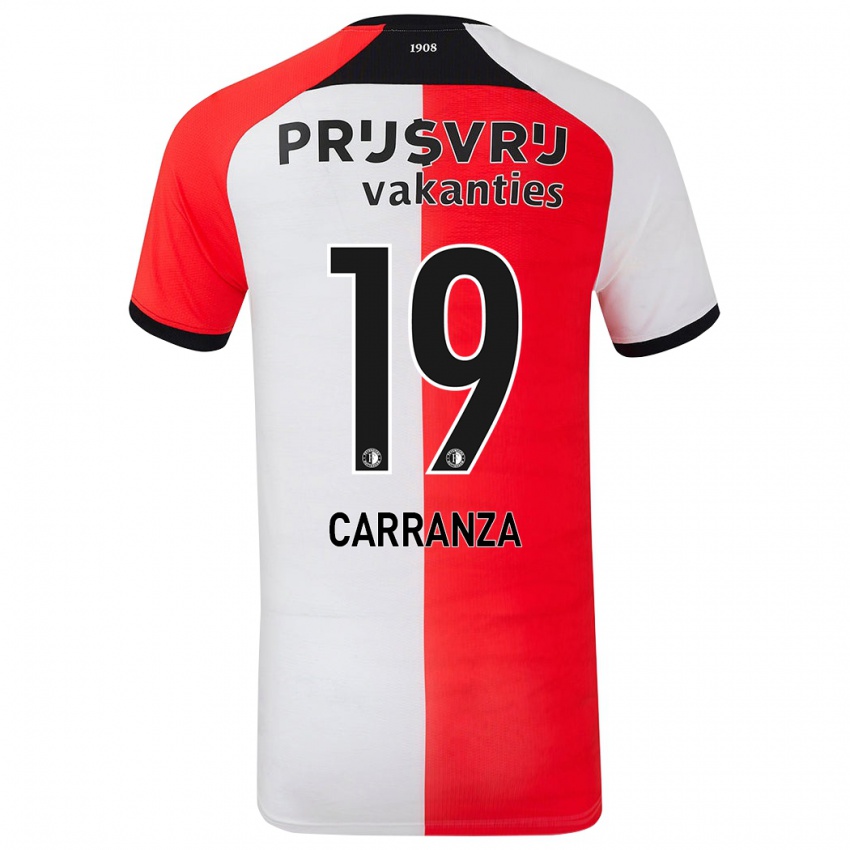 Niño Camiseta Julián Carranza #19 Rojo Blanco 1ª Equipación 2024/25 La Camisa Perú