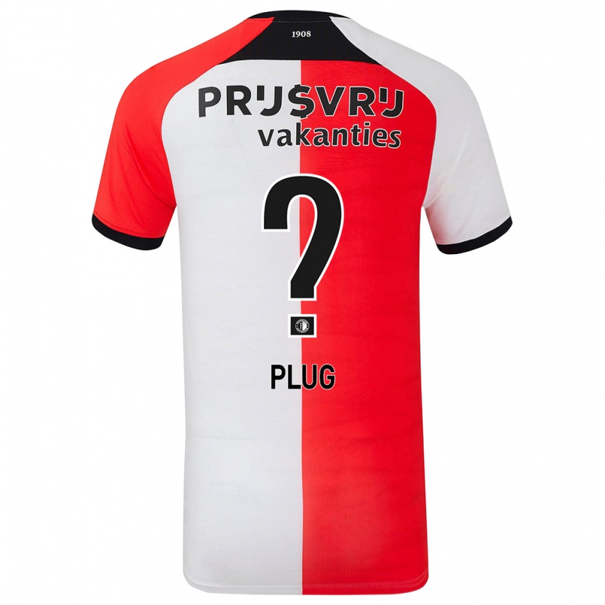 Niño Camiseta Jan Plug #0 Rojo Blanco 1ª Equipación 2024/25 La Camisa Perú