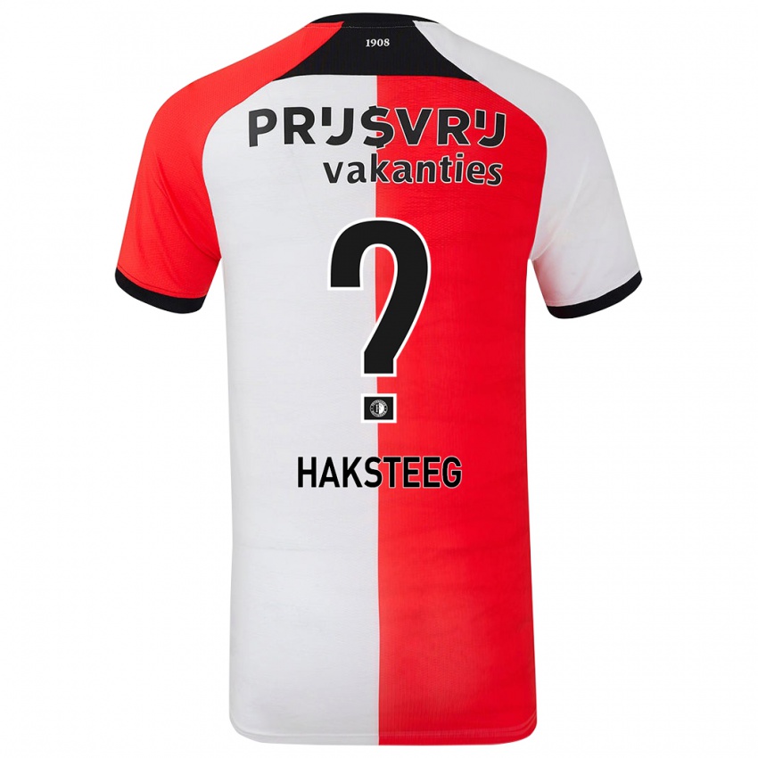 Niño Camiseta Tim Haksteeg #0 Rojo Blanco 1ª Equipación 2024/25 La Camisa Perú