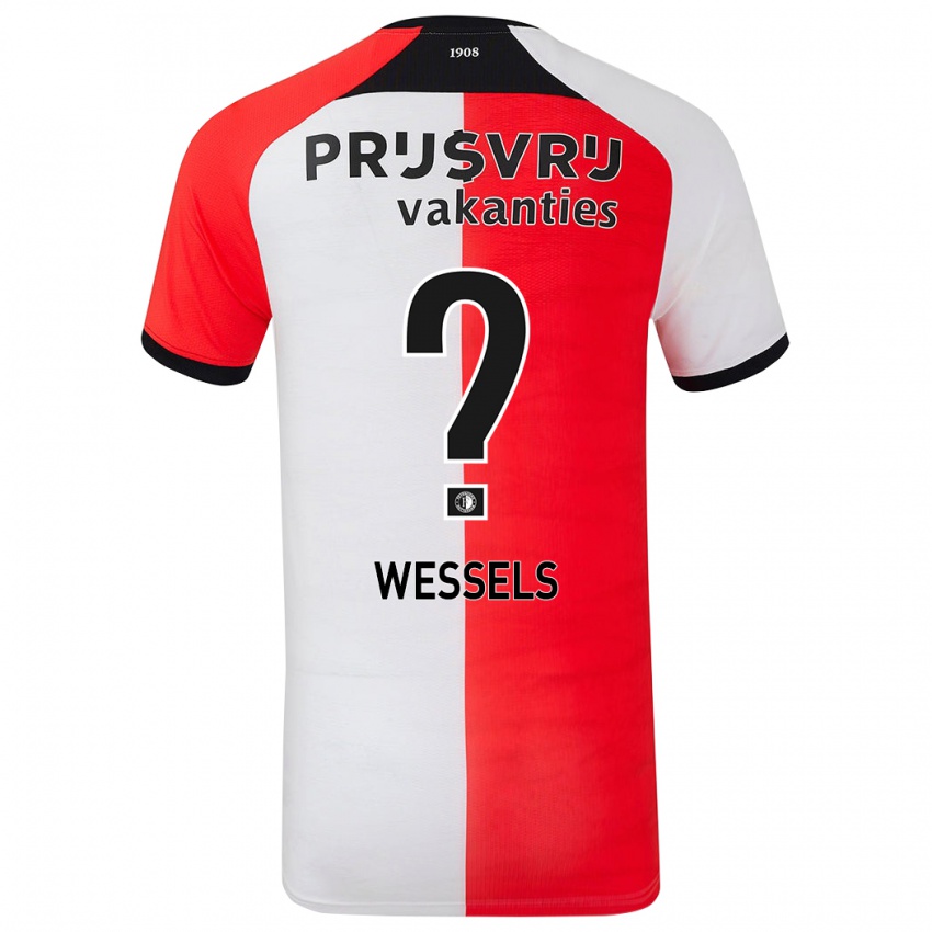 Niño Camiseta Tijme Wessels #0 Rojo Blanco 1ª Equipación 2024/25 La Camisa Perú