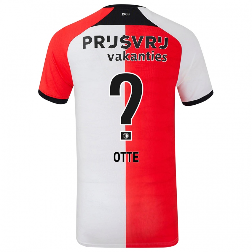 Niño Camiseta Björn Otte #0 Rojo Blanco 1ª Equipación 2024/25 La Camisa Perú