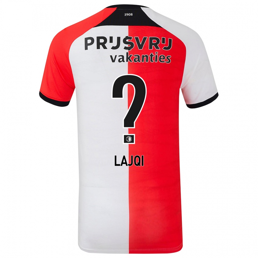 Niño Camiseta Merlind Lajqi #0 Rojo Blanco 1ª Equipación 2024/25 La Camisa Perú