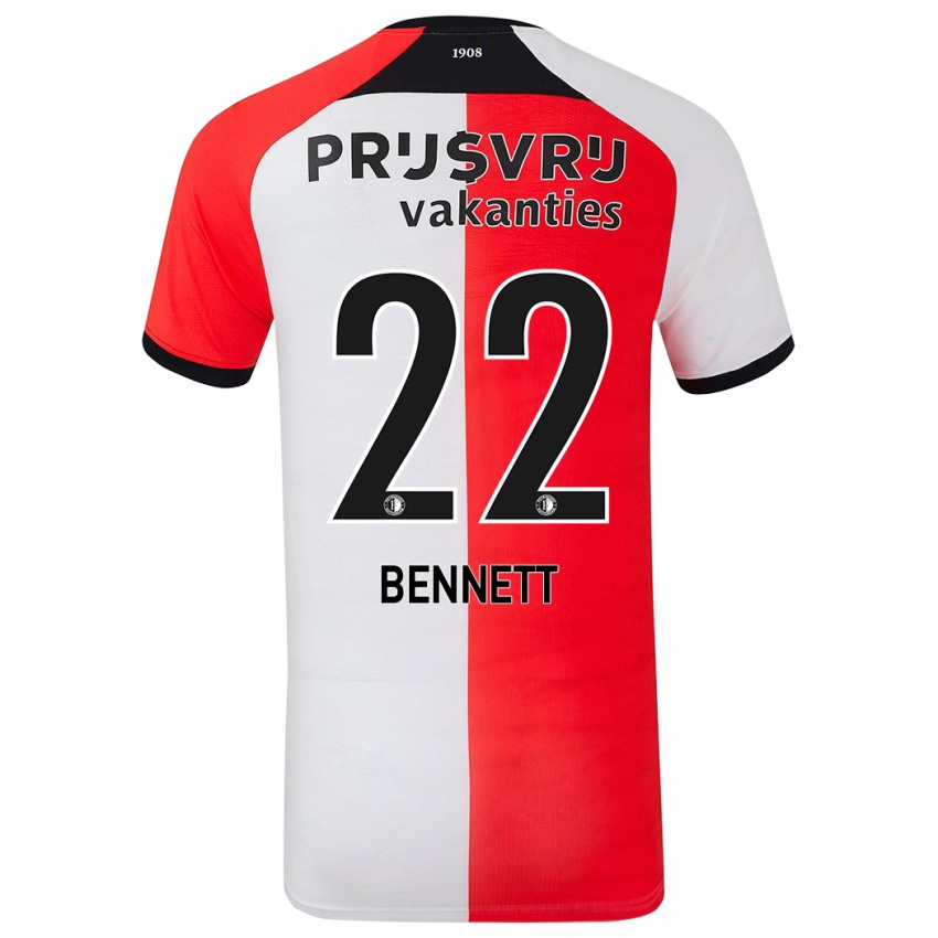 Niño Camiseta Walter Bennett #22 Rojo Blanco 1ª Equipación 2024/25 La Camisa Perú