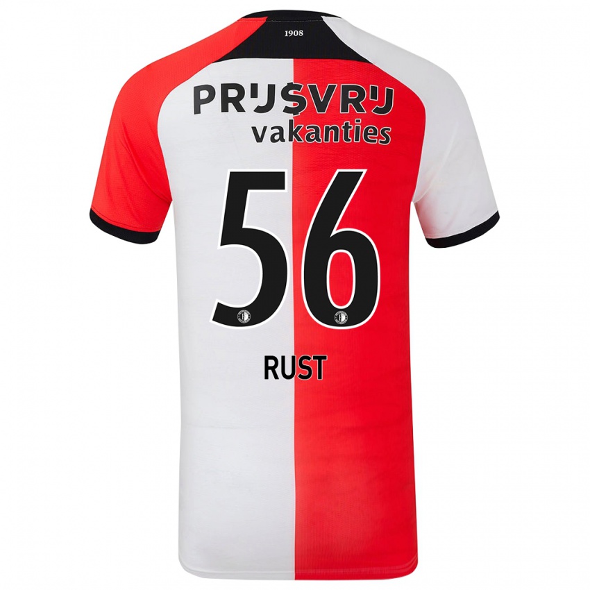 Niño Camiseta Fabiano Rust #56 Rojo Blanco 1ª Equipación 2024/25 La Camisa Perú