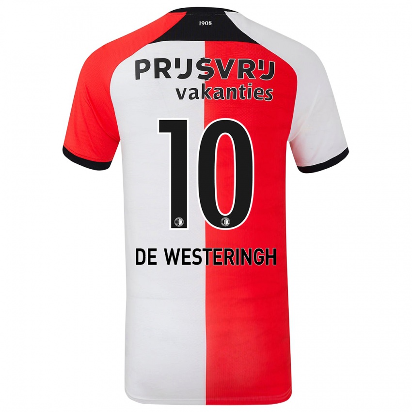 Niño Camiseta Kirsten Van De Westeringh #10 Rojo Blanco 1ª Equipación 2024/25 La Camisa Perú