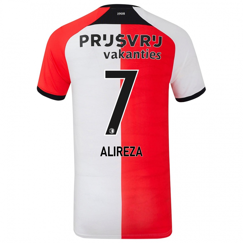 Niño Camiseta Alireza Jahanbakhsh #7 Rojo Blanco 1ª Equipación 2024/25 La Camisa Perú