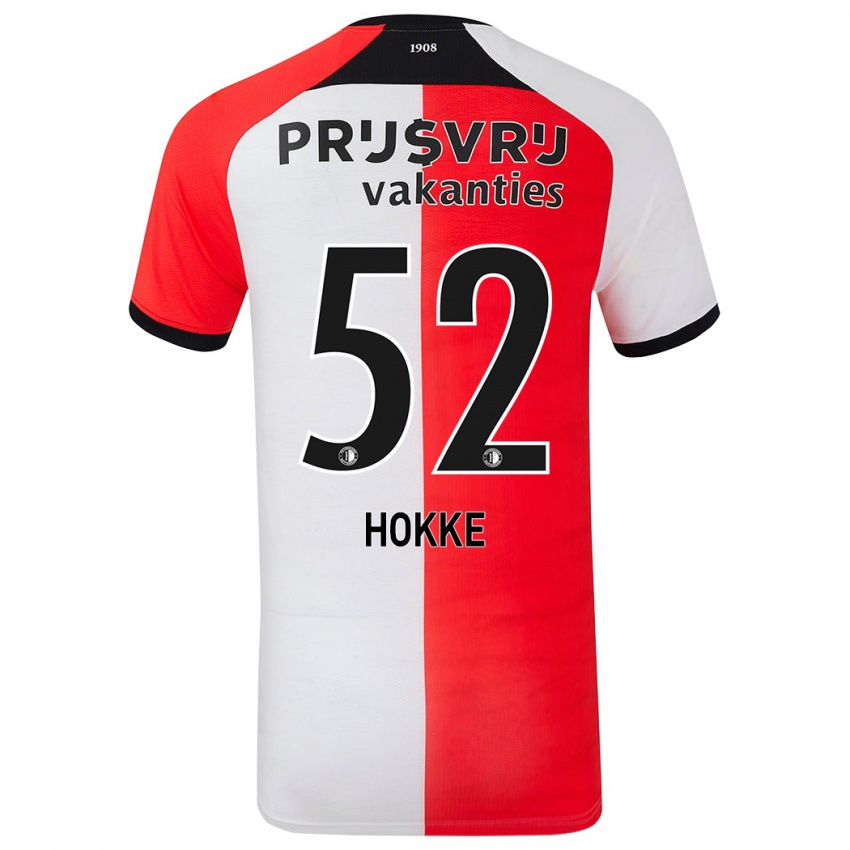 Niño Camiseta Milan Hokke #52 Rojo Blanco 1ª Equipación 2024/25 La Camisa Perú