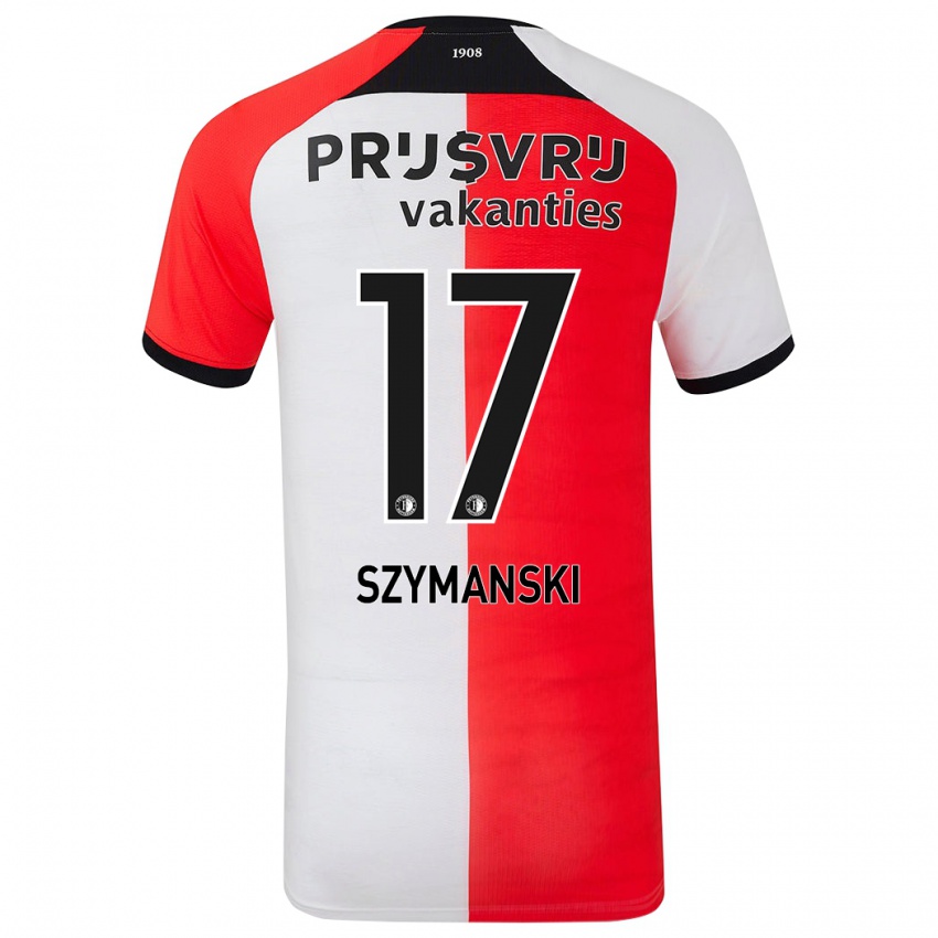 Niño Camiseta Sebastian Szymanski #17 Rojo Blanco 1ª Equipación 2024/25 La Camisa Perú