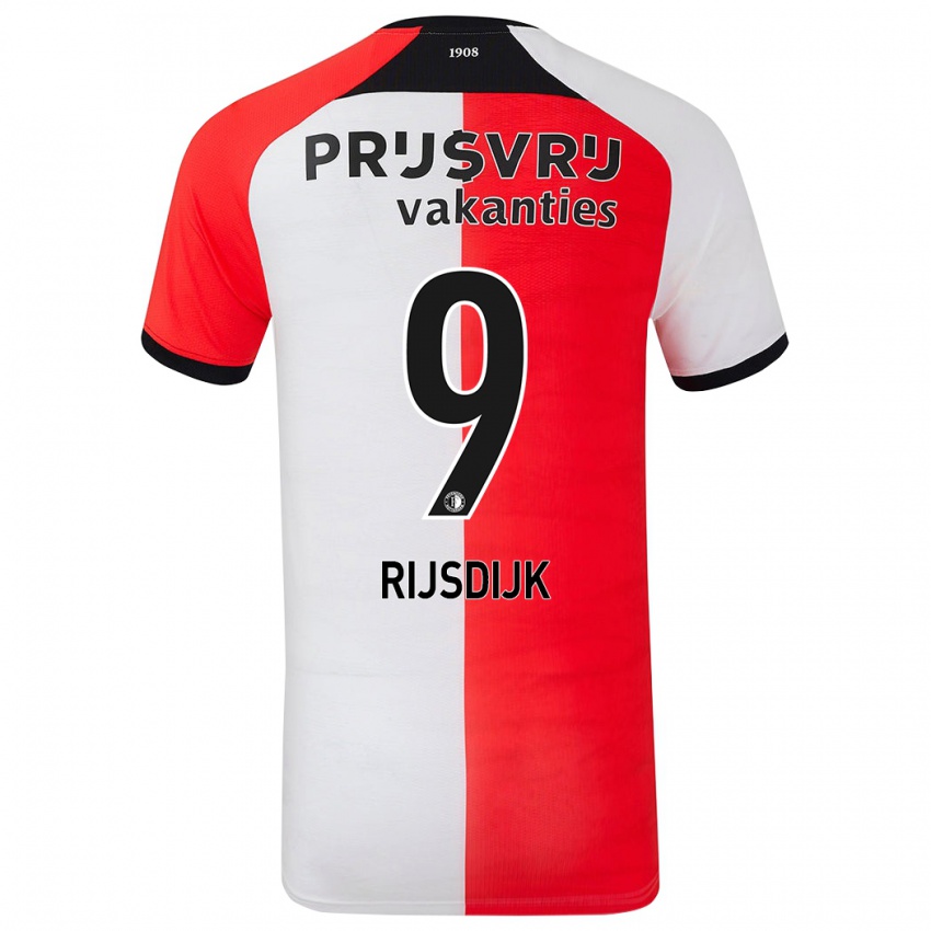 Niño Camiseta Pia Rijsdijk #9 Rojo Blanco 1ª Equipación 2024/25 La Camisa Perú