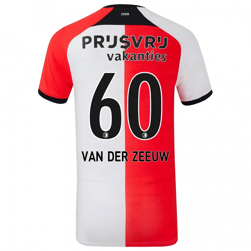 Niño Camiseta Twan Van Der Zeeuw #60 Rojo Blanco 1ª Equipación 2024/25 La Camisa Perú