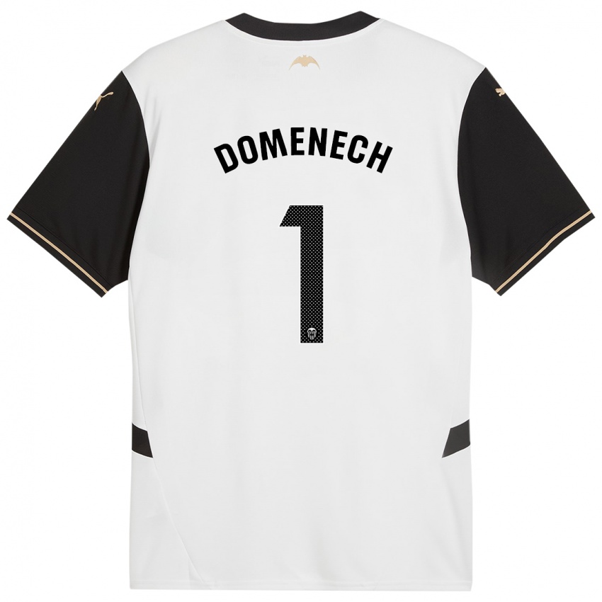 Niño Camiseta Jaume Domenech #1 Blanco Negro 1ª Equipación 2024/25 La Camisa Perú