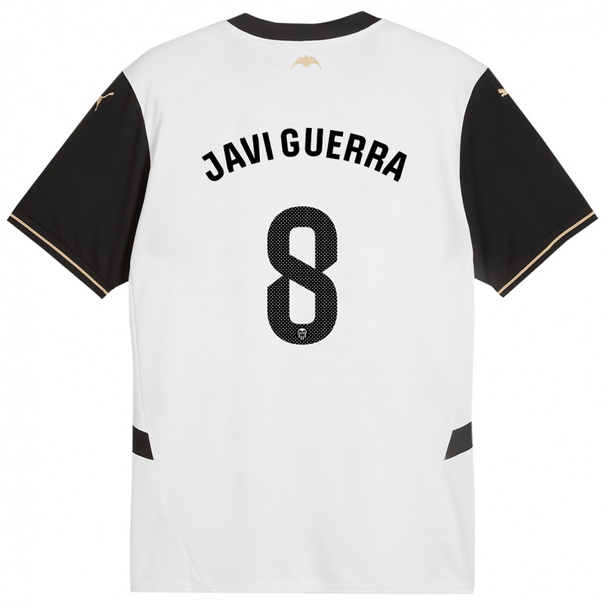 Niño Camiseta Javi Guerra #8 Blanco Negro 1ª Equipación 2024/25 La Camisa Perú