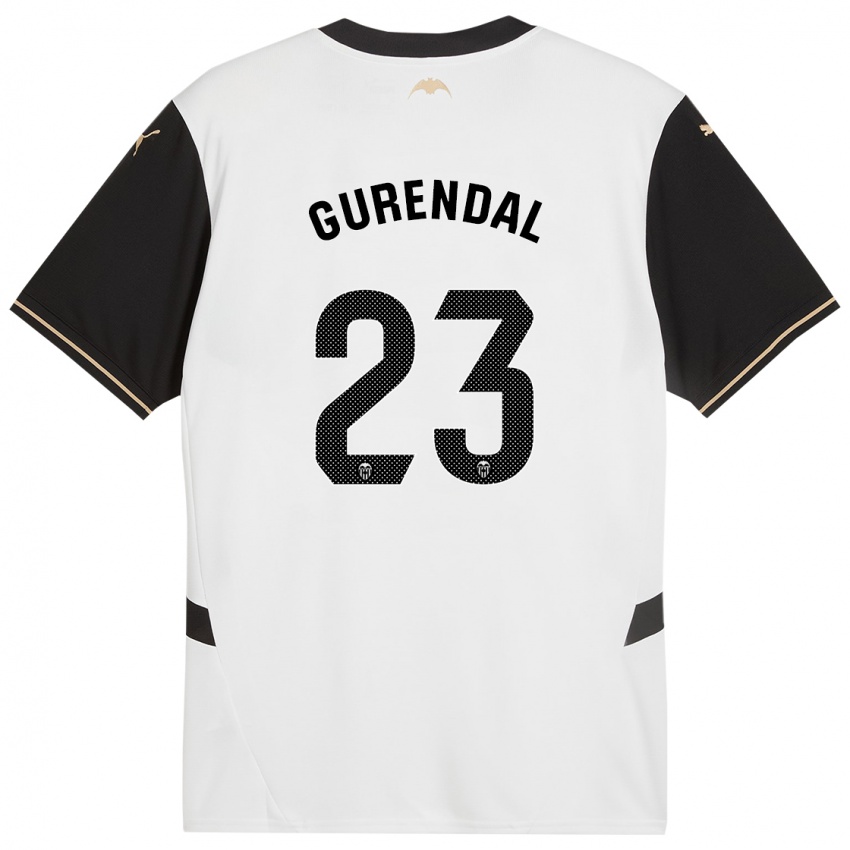 Niño Camiseta Alexander Gurendal #23 Blanco Negro 1ª Equipación 2024/25 La Camisa Perú